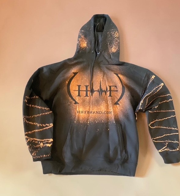 Grey Black & Orange Hoodie